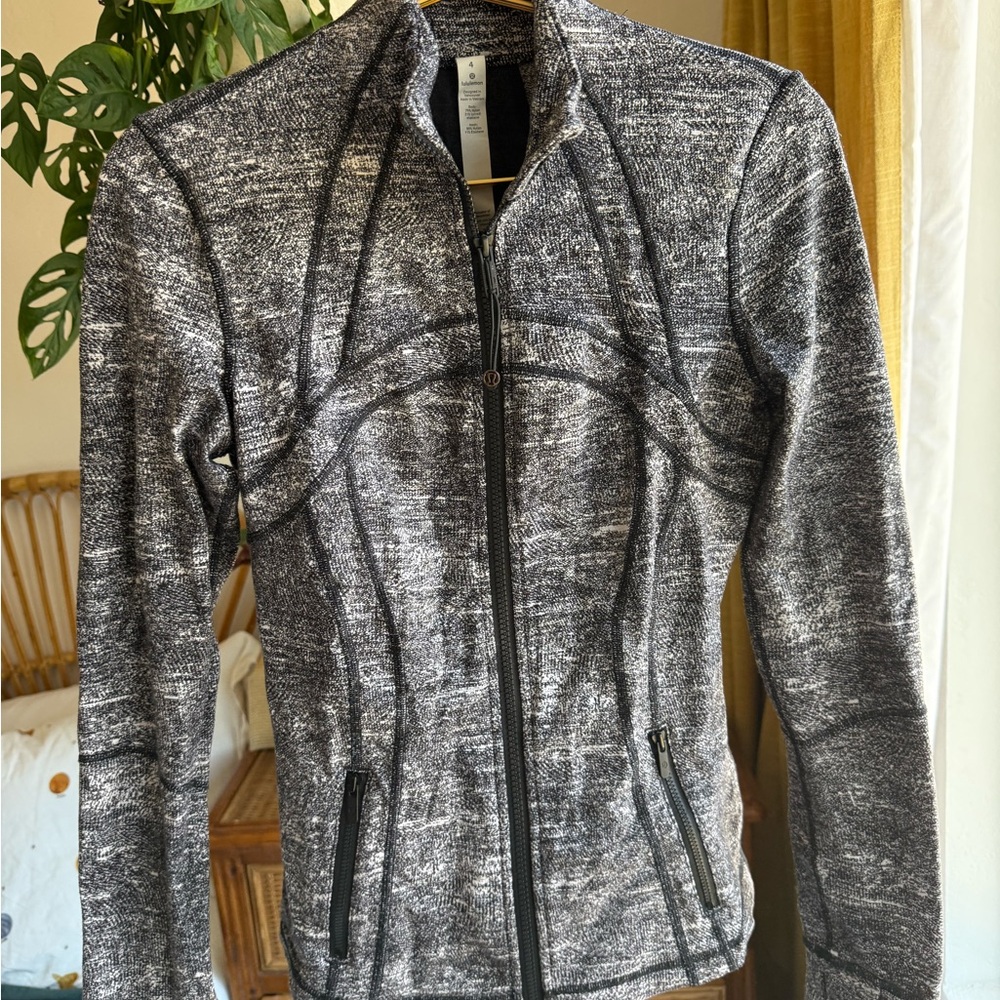 Women Lululemon Define Jacket Heathered Black/White/Black 4
